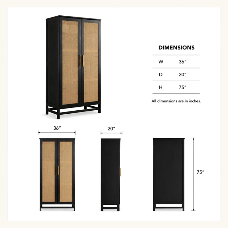 Arcane Rattan Wardrobe View 4