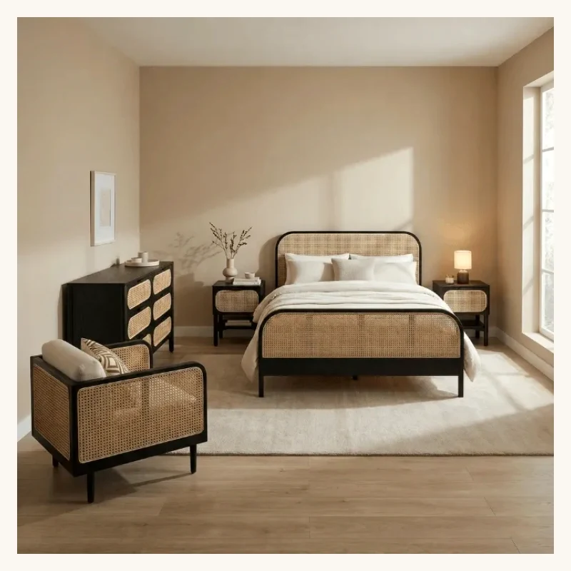 Cane Bedroom Set