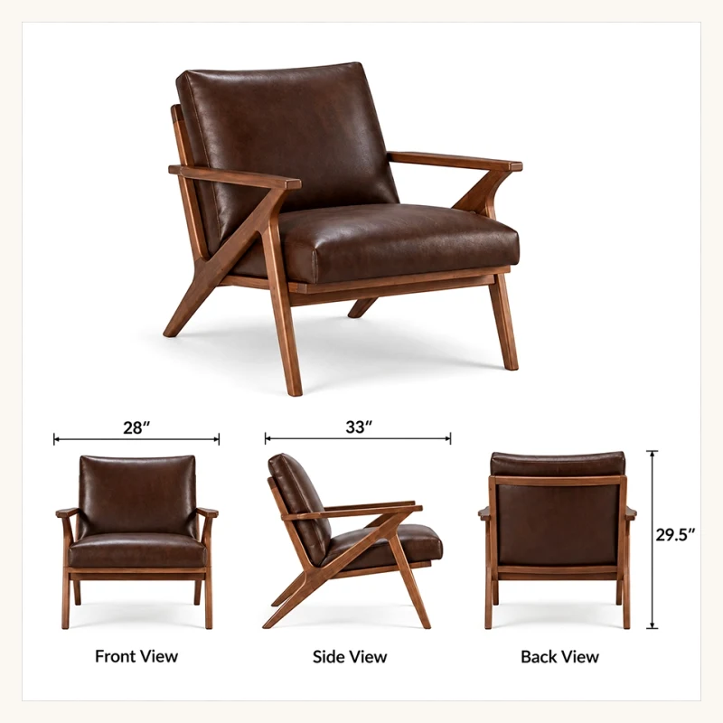 Fiora Mid-Century Armchair View 4