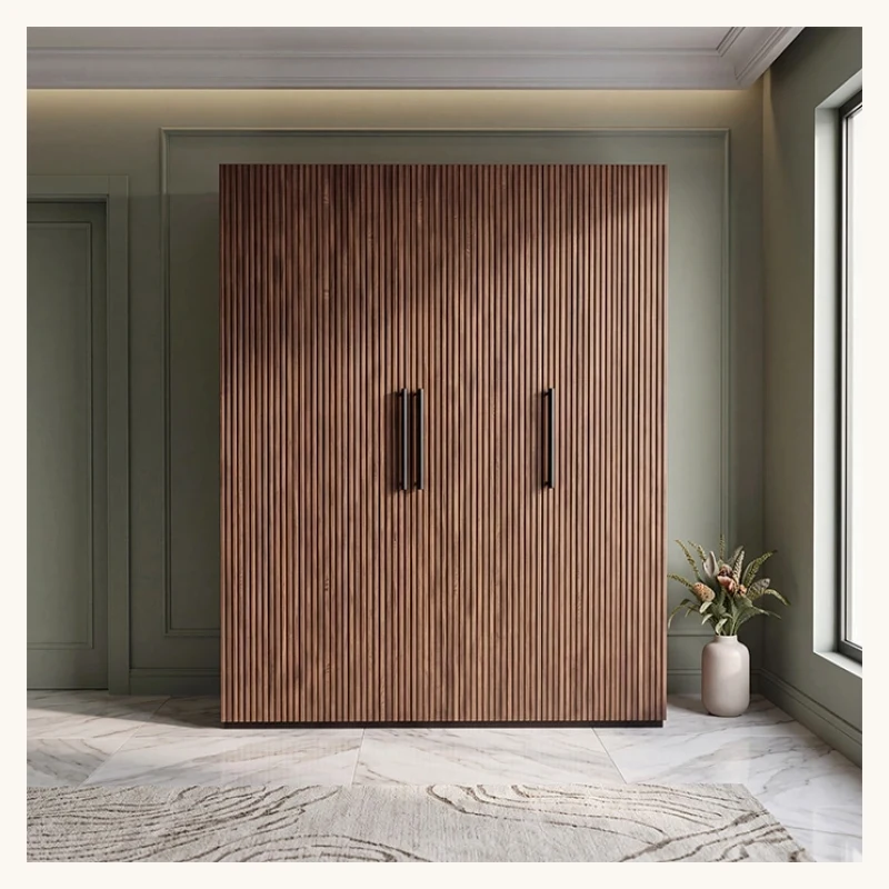 Graino Fluted Wooden Wardrobe View 2
