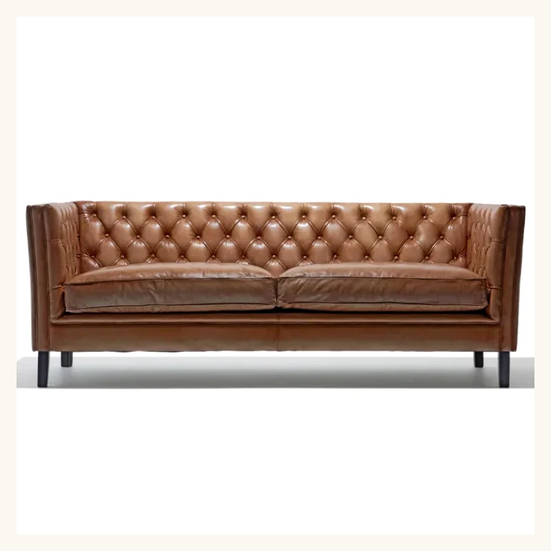 Lavender Pure Leather Sofa