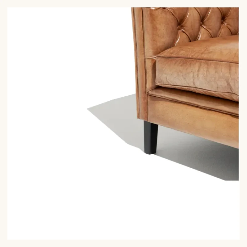 Lavender Pure Leather Sofa View 5