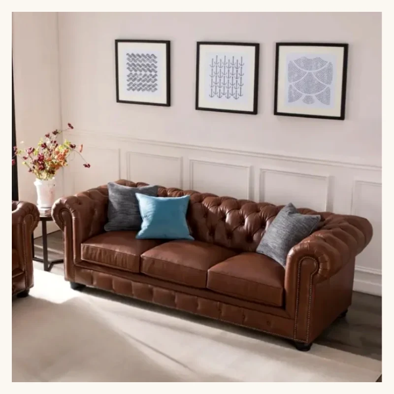 Windsor Leatherite Chesterfield Sofa