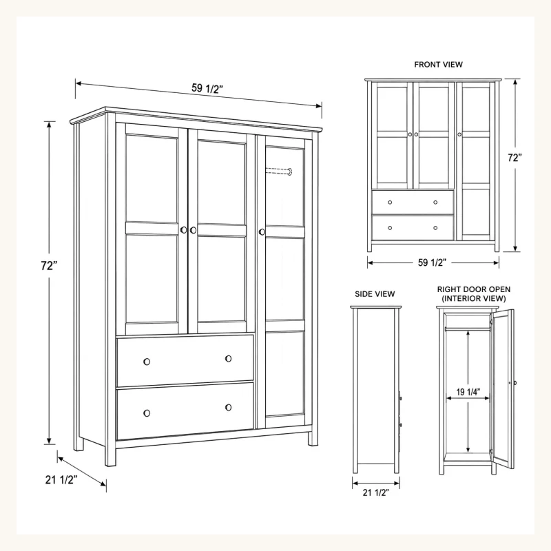 Oxford Sheesham Wardrobe View 3