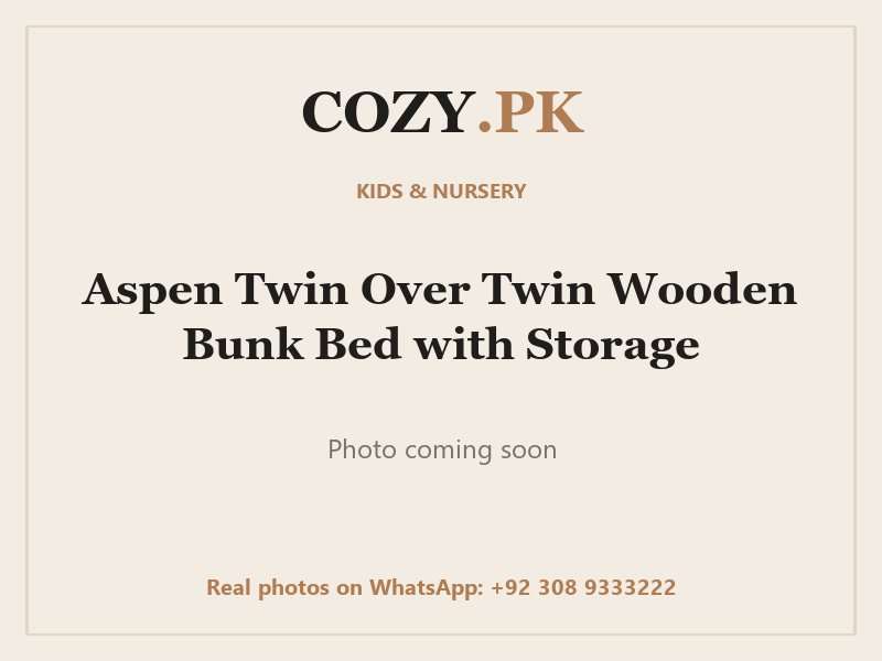 Aspen Twin Over Twin Wooden Bunk Bed with Storage