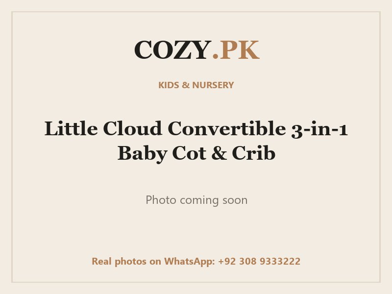 Little Cloud Convertible 3-in-1 Baby Cot & Crib